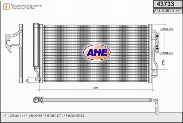 AHE 43733 - Kondensators, Gaisa kond. sistēma ps1.lv