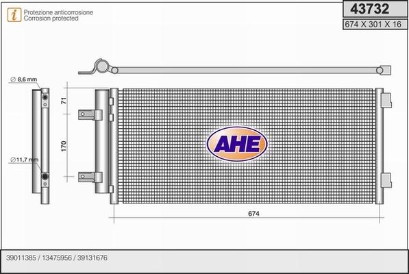 AHE 43732 - Kondensators, Gaisa kond. sistēma ps1.lv