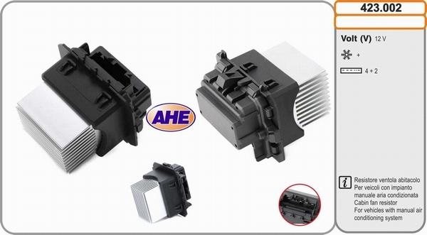 AHE 423.002 - Papildus rezistors, Elektromotors-Radiatora ventilators ps1.lv