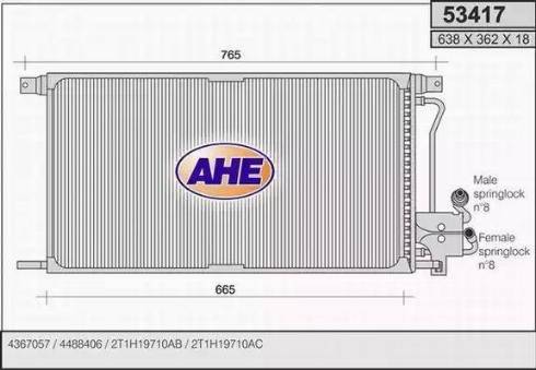 AHE 53417 - Kondensators, Gaisa kond. sistēma ps1.lv