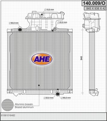 AHE 140.009/O - Radiators, Motora dzesēšanas sistēma ps1.lv