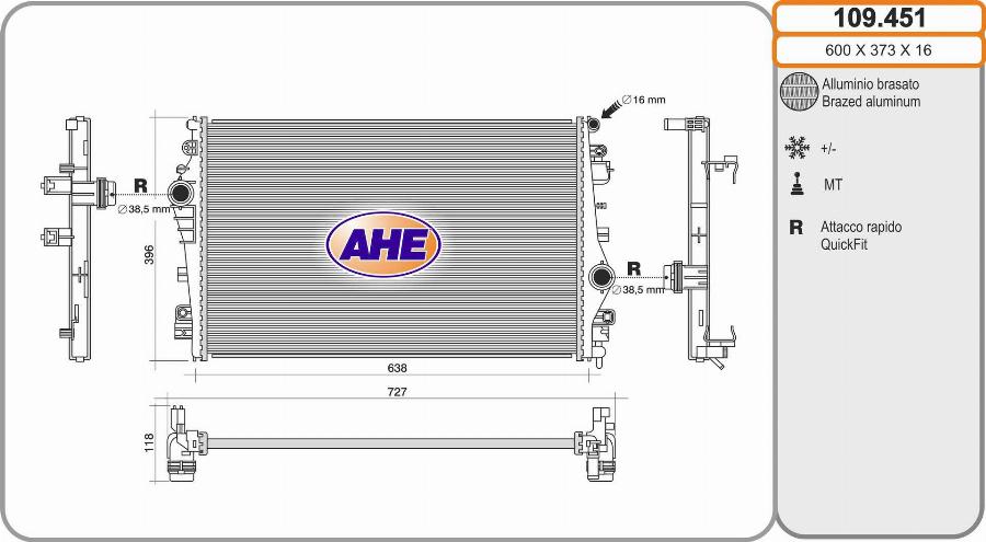 AHE 109.451 - Radiators, Motora dzesēšanas sistēma ps1.lv