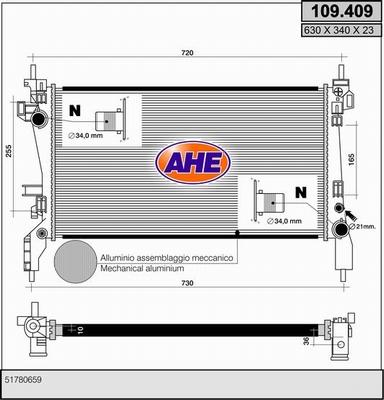 AHE 109.409 - Radiators, Motora dzesēšanas sistēma ps1.lv