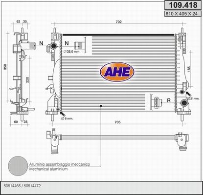 AHE 109.418 - Radiators, Motora dzesēšanas sistēma ps1.lv