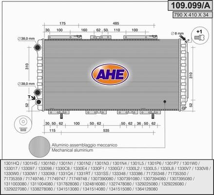 AHE 109.099/A - Radiators, Motora dzesēšanas sistēma ps1.lv