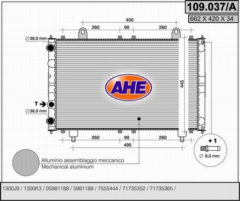 AHE 109.037/A - Radiators, Motora dzesēšanas sistēma ps1.lv