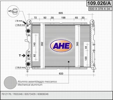 AHE 109.026/A - Radiators, Motora dzesēšanas sistēma ps1.lv