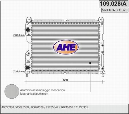 AHE 109.028/A - Radiators, Motora dzesēšanas sistēma ps1.lv