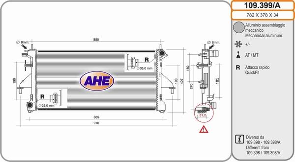 AHE 109.399/A - Radiators, Motora dzesēšanas sistēma ps1.lv