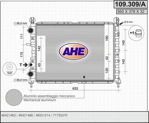 AHE 109.309/A - Radiators, Motora dzesēšanas sistēma ps1.lv