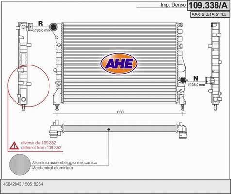 AHE 109.338/A - Radiators, Motora dzesēšanas sistēma ps1.lv