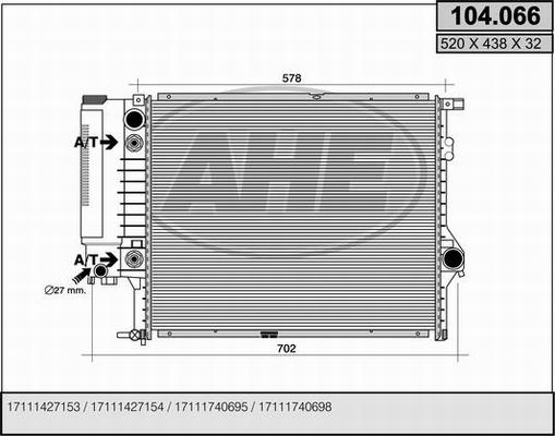 AHE 104.066 - Radiators, Motora dzesēšanas sistēma ps1.lv