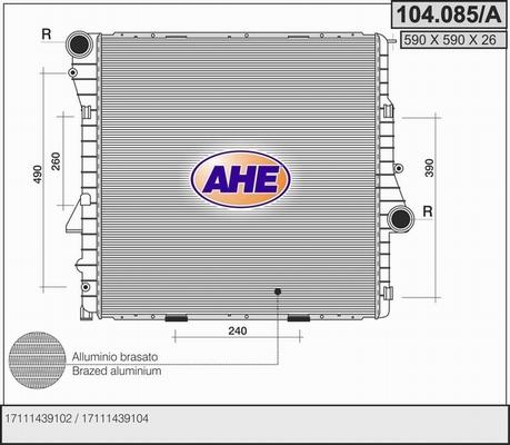 AHE 104.085/A - Radiators, Motora dzesēšanas sistēma ps1.lv