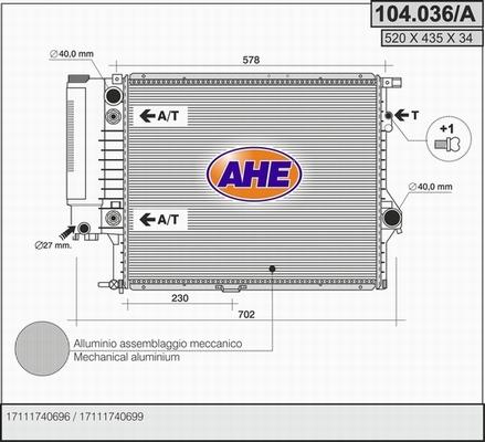 AHE 104.036/A - Radiators, Motora dzesēšanas sistēma ps1.lv