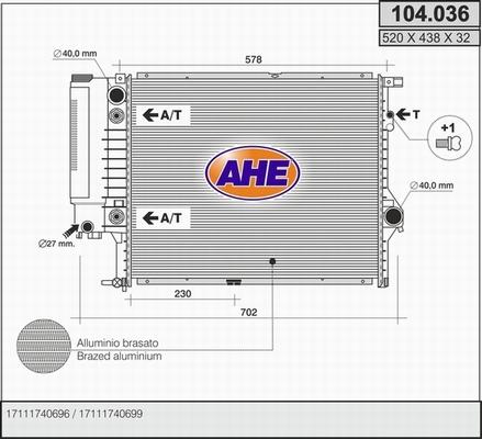 AHE 104.036 - Radiators, Motora dzesēšanas sistēma ps1.lv