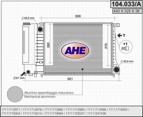 AHE 104.033/A - Radiators, Motora dzesēšanas sistēma ps1.lv