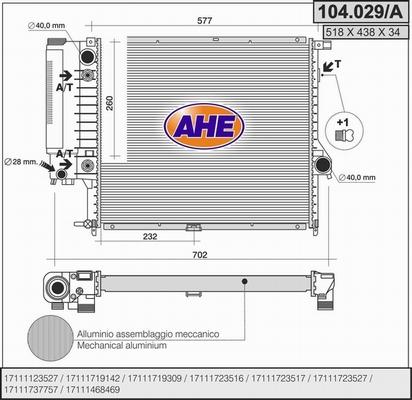 AHE 104.029/A - Radiators, Motora dzesēšanas sistēma ps1.lv