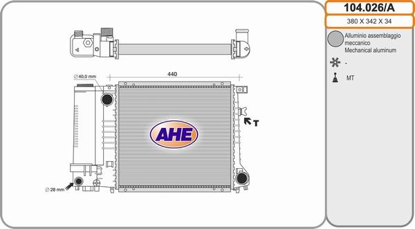 AHE 104.026/A - Radiators, Motora dzesēšanas sistēma ps1.lv