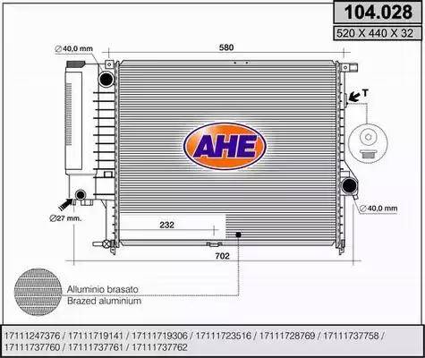 AHE 104.028 - Radiators, Motora dzesēšanas sistēma ps1.lv