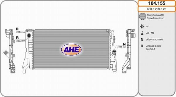 AHE 104.155 - Radiators, Motora dzesēšanas sistēma ps1.lv