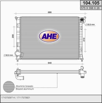 AHE 104.105 - Radiators, Motora dzesēšanas sistēma ps1.lv