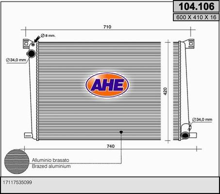 AHE 104.106 - Radiators, Motora dzesēšanas sistēma ps1.lv