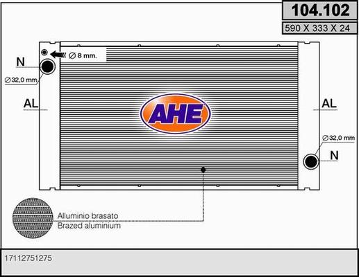 AHE 104.102 - Radiators, Motora dzesēšanas sistēma ps1.lv