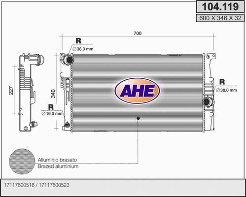 AHE 104.119 - Radiators, Motora dzesēšanas sistēma ps1.lv