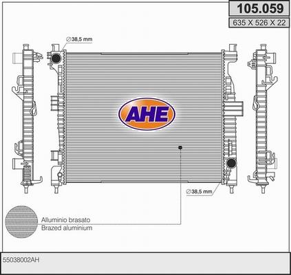 AHE 105.059 - Radiators, Motora dzesēšanas sistēma ps1.lv