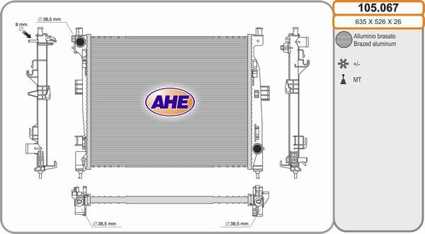 AHE 105.067 - Radiators, Motora dzesēšanas sistēma ps1.lv