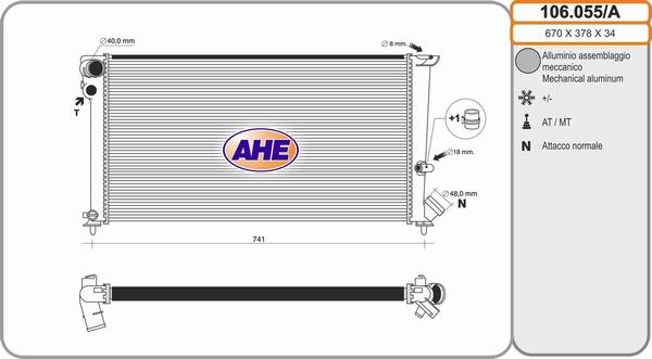 AHE 106.055/A - Radiators, Motora dzesēšanas sistēma ps1.lv