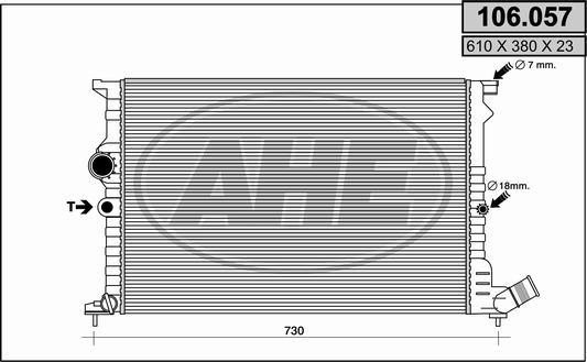 AHE 106.057 - Radiators, Motora dzesēšanas sistēma ps1.lv