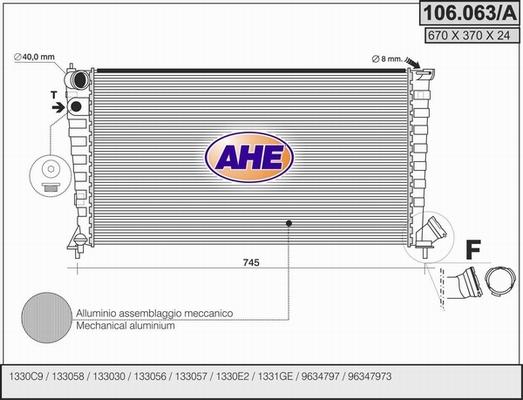 AHE 106.063/A - Radiators, Motora dzesēšanas sistēma ps1.lv