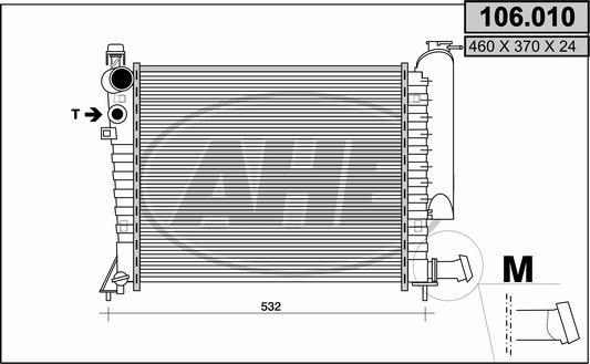 AHE 106.010 - Radiators, Motora dzesēšanas sistēma ps1.lv