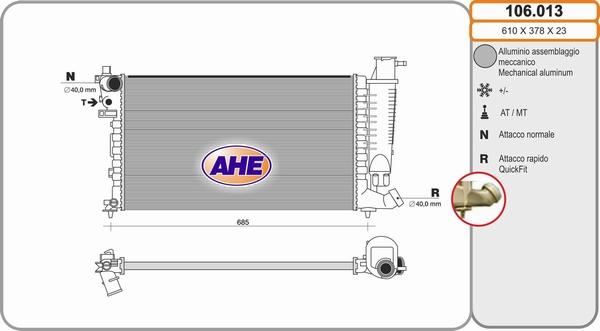 AHE 106.013 - Radiators, Motora dzesēšanas sistēma ps1.lv