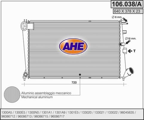 AHE 106.038/A - Radiators, Motora dzesēšanas sistēma ps1.lv