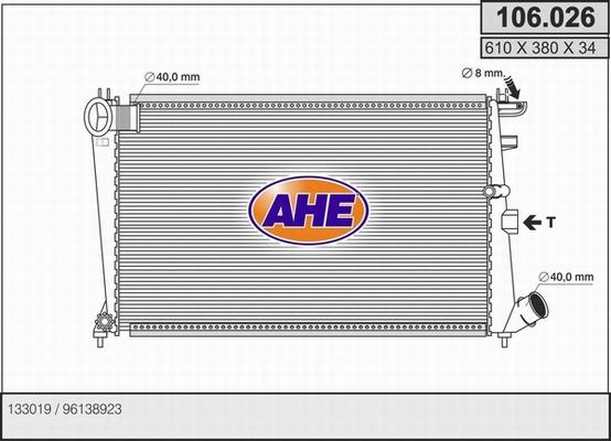 AHE 106.026 - Radiators, Motora dzesēšanas sistēma ps1.lv