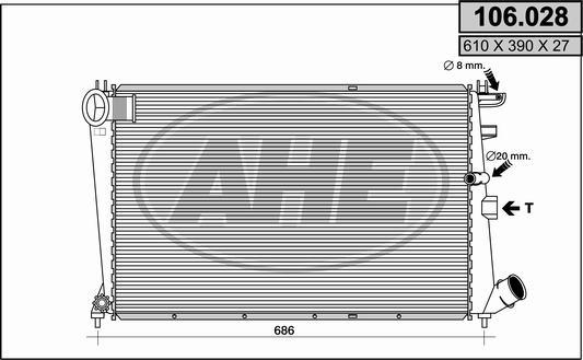 AHE 106.028 - Radiators, Motora dzesēšanas sistēma ps1.lv