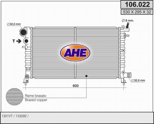 AHE 106.022 - Radiators, Motora dzesēšanas sistēma ps1.lv