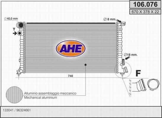 AHE 106.076 - Radiators, Motora dzesēšanas sistēma ps1.lv