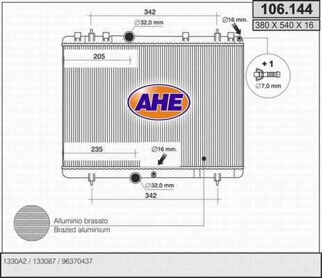 AHE 106.144 - Radiators, Motora dzesēšanas sistēma ps1.lv