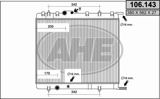 AHE 106.143 - Radiators, Motora dzesēšanas sistēma ps1.lv