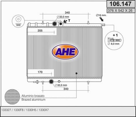 AHE 106.147 - Radiators, Motora dzesēšanas sistēma ps1.lv