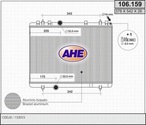 AHE 106.159 - Radiators, Motora dzesēšanas sistēma ps1.lv