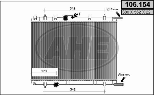 AHE 106.154 - Radiators, Motora dzesēšanas sistēma ps1.lv