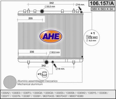 AHE 106.157/A - Radiators, Motora dzesēšanas sistēma ps1.lv