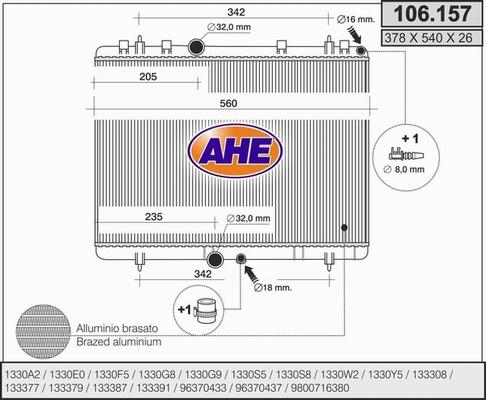 AHE 106.157 - Radiators, Motora dzesēšanas sistēma ps1.lv