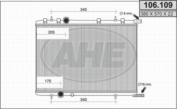 AHE 106.109 - Radiators, Motora dzesēšanas sistēma ps1.lv