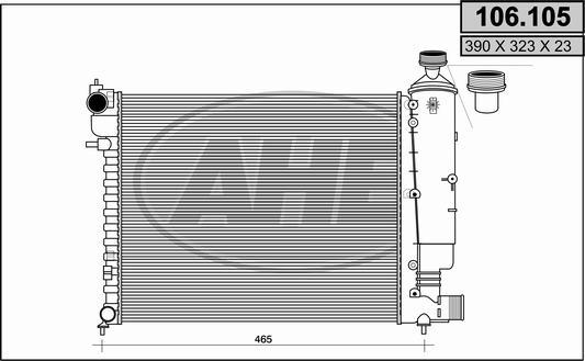 AHE 106.105 - Radiators, Motora dzesēšanas sistēma ps1.lv