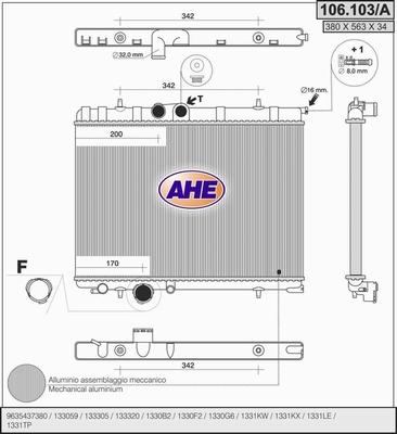 AHE 106.103/A - Radiators, Motora dzesēšanas sistēma ps1.lv